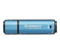 Clé USB Kingston IronKey Vault Privacy 50 IKVP50 64Go 250Mo/s USB 3.2 Bleu G