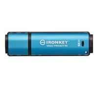 Clé USB Kingston Technology IronKey Vault Privacy 50 32 Go USB 3.2 Gen 1 Noir, Bleu