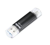 Clé USB "Laeta Twin", USB 3.0, 16 GB, 40 MB/s, noire, emballage fin