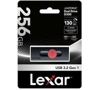Lexar Clé USB JumpDrive Dual Drive D300 256 Go USB-A/C Noir