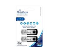 MediaRange MR911-2 lecteur USB flash 32 Go USB Type-A 2.0 Noir, Argent