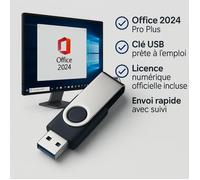 Clé USB Microsoft Office 2024 Pro Plus PC - Licence Officielle Incluse
