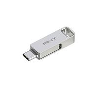 PNY Clé USB Duo Link 2 en 1 USB-A 3.2/USB-C 128GB Argent