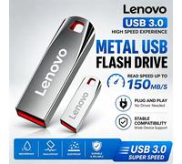Clé USB OTG Lenovo USB3.0 512 Go, clé USB métallique haute vitesse, mini clé USB 128 Go, clé USB pour carte réseau OTG-64GB Black