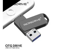 Clé USB OTG USB3.0 pour iPhone avec clé USB 2 en 1 vers Lightning et USB 3.0 pour iPhone 6/7/8//11/12/13 /14/ pour Ipad-Noir-128 Go