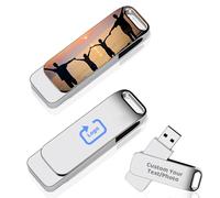 Clé USB Personnalisée Mini Clé USB 2.0, Clef USB 32GO /64GO / 128GO, Gravure de Textes/Logo, Impression de Photos, Grande Capacité, Lecture Rapide et Forte Compatibilité (#A03)