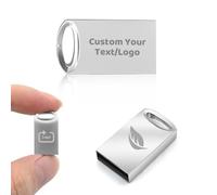 Clé USB Personnalisée Mini Clé USB 2.0, Clef USB 32GO /64GO / 128GO, Gravure de Textes/Logo, Impression de Photos, Grande Capacité, Lecture Rapide et Forte Compatibilité (#A06)