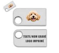 Clé USB Personnalisée - Texte Nom Gravé & Photo Logo Imprimé, Cle USB 32Go / 64Go / 128Go, Mini Clé USB 2.0, Lecture Rapide et Forte Compatibilité, 9 Styles au Choix (Style 7, 128.0, GB)