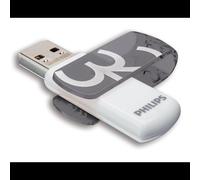 Clé USB Philips 32Go USB 2.0 Type-A, Vitesses Lecture 18Mo/s Ecriture 5Mo/s, Compatible Windows, macOS, Linux, Protection par Mot de Passe