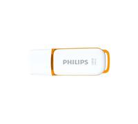 Clé USB - PHILIPS - Snow 128 Go - USB 3.0 - Blanc et orange