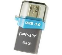 PNY OTG Duo-Link OU3 64GB lecteur USB flash 64 Go USB Type-A / Micro-USB 3.2 Gen 1 (3.1 Gen 1) Noir
