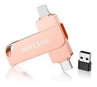 Clé USB pour iphone 128 Go sans Application,Cle USB pour iphone Stockage 3 en 1 Clef pour Stockage Photos,Vidéos,Fichiers