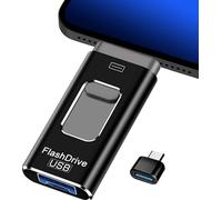 Clé USB pour Iphone, 2 pièces Cle USB pour Iphone Stockage, U SB pour Iphone Stockage, C Le US B pour Ipone, pour Cl e U SB, Utilisé pour Stocker des Photos, des vidéos et des fichiers (Noir).