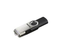 Hama Clé USB Rotate 8 GB, 10 MB/s, avec accroche porte-clés, flashpen, emballage fin Noir/Argent