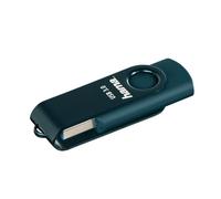 Clé USB "Rotate", USB 3.0, 128GB, 90MB/s, bleu pétrole, emballage fin