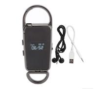 Cle USB S23 noire en forme de mini porte-cles, lecteur MP3, enregistreur audio a reduction de bruit, 8 Go (environ 96 heures)