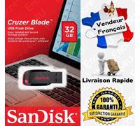 Clé USB 8 Go SanDisk - Type Cruzer Blade - Existe aussi en : 16 32 ou 64 Gb Giga