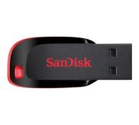 Clé USB Sandisk 32GB Cruzer Blade - 32 Go - 2.0 - Sans capuchon - Noir, Rouge