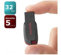 Clé USB - SANDISK - Cruzer Blade - 32 Go - USB 2.0 - Compatible Windows, Mac, Linux