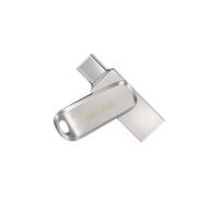 SanDisk Clé USB Ultra Dual Drive Luxe USB-C – Double connectique USB-C/USB-A, USB 3.0 – 256 Go