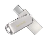 SanDisk Ultra Dual Drive Luxe (64 Go, USB 3.1, USB C, USB Type A), Clé USB, Argent