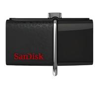 Clé USB SanDisk Ultra® Dual USB Drive 3.0 64Go - Noir - Vitesse de transfert jusqu'à 130Mo/s