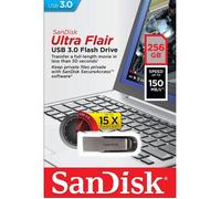 Clé USB - SanDisk - Ultra Flair - 256 Go - USB 3.0 - Vitesse jusqu'à 150 Mo/s
