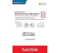 SanDisk Ultra Dual Drive Luxe lecteur USB flash 512 Go USB Type-A / USB Type-C 3.2 Gen 1 (3.1 Gen 1) Acier inoxydable