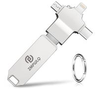 Clé USB Sauvegarde Automatique 128 Go - Photo Stick 4 en 1 pour iPhone, iPad, Android, PC - USB Lightning/Type-C/USB-C/USB 3.0 - Mémoire Externe pour Photos, Vidéos, Fichiers
