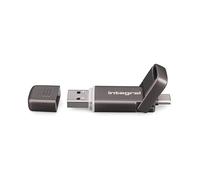 Clé USB SlimXpress Dual USB 3.2 Gen 2x1 de 1 TB, Double Port Type-C et Type-A, SSD Portable, Lecture Jusqu’à 550 MB/s et écriture Jusqu’à 500 MB/s.