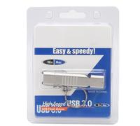 Clé USB Turbo Attaché compacte, design épuré avec face surélevée pour des transferts ultra-rapides, simple et élégante, sans capuchon.