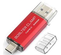 Clé USB Type C 512 Go, BorlterClamp Double Connecteur Mémoire Stick USB A et C 3.0 OTG U Disque pour Smartphone Android Samsung S10/S9, Huawei Honor, etc., Tablette et Ordinateur (Rouge)