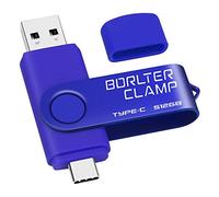 Clé USB Type C 512 Go, BorlterClamp Mémoire Stick Double Connecteur USB C 3.0 U Disque Flash Drive pour Smartphone Android Samsung S10/S9, Huawei Honor, etc., Tablette et Ordinateur (Bleu)