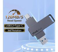 Clé USB Type-C Lenovo: 2 en 1 USB A + USB C OTG pour smartphones, tablettes et ordinateurs portables. Clé USB 3.1 Lenovo, clé USB mémoire haute vitesse, stockage externe compatible 32G,64G,128G,512G,2