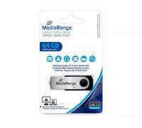 CLE USB ULTRA RAPIDE 64 GO MediaRange AUTO-PROTEGEE / pliable rotative tournante