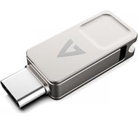 V7 VF3128GTC lecteur USB flash 128 Go USB Type-A / USB Type-C 3.2 Gen 1 (3.1 Gen 1) Argent
