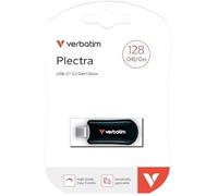 Verbatim Clé USB Plectra 128 Go USB-C 3.0 100 Mo/s Noir