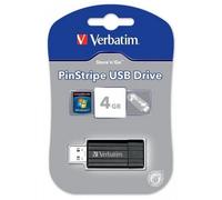 Clé USB Verbatim Store'n'go PinStripe 4 Go Noire