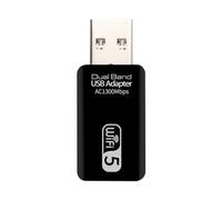 Clé USB Wi-Fi pour PC, AC 1300 Mbps Mini clé Wi-Fi double bande 2,4 GHz/5 GHz Dongle USB 3.0 WiFi 5 adaptateurs