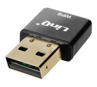 Clé USB WiFi 300Mbps Adaptateur Réseau Bouton WPS Ultra-Compact LinQ Noir