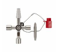 Clé utilitaire 4 voies pour armoire de commande, compteurs de gaz avec lé à molette à 4 côtés pour purge de chauffage, armoires de commutation, climatiseurs, équipements de ventilation
