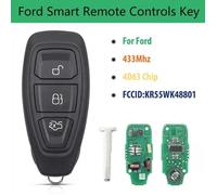 Clé vierge Keyless GO Main Libre 3 boutons 4D63 pour FORD C MAX S MAX MONDEO KUGA GALAXY à programmer