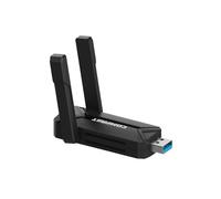 Clé WiFi 7 Adapteur Puissante BE6500 par MMOBIEL - Tri-Bande (6/5/2.4GHz) 6452 Mbps USB 3.0 WiFi avec Antenne Externe, WPA3, 4K-QAM, Plug & Play - pour Windows 11/10/Mac/Linux PC & Laptop Portable