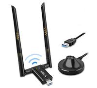 Clé WiFi AC1200Mbps, Dongle WiFi, WiFi USB, Adaptateur USB WiFi puissante avec Un Socle USB 3.0 et Un Câble d'Extension de 65cm Garantie 2 Ans, Compatible avec Windows 10/8.1/8/7 et macOS pour PC