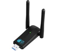 cle WiFi puissante Adaptateur WiFi USB pour PC de Bureau 1300Mbps Dual 5Dbi Antenna 5G/2.4G USB 3.0 Dual Band Network Adapter USB WiFi Adapter for Desktop Laptops Windows11/10/7