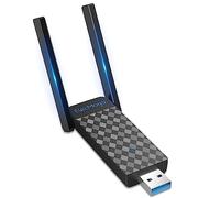 Clé WiFi Puissante, ElecMoga Cle Wifi AC1300 Mbps Double Bande 2.4GHz/5GHz Dongle WiFi USB 3.0 Antenne WiFi pour PC/Laptop/Desktop/Tablet Adaptateur WiFi compatible avec Win 11/10/8/7/Vista/XP Mac OS