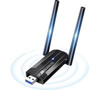 clé WiFi USB 3.0 AC1300 mbps 5G 2.4G Hz,Double Bande 5dBi antenne cle réseau dongle Clef Adaptateur Portable Compatible avec Ordinateur Fixe,PC Gamer,Windows 11/10/8.1/8/7/XP(Q838)