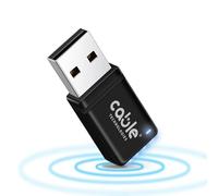 Clé WiFi USB Dual Band 2.4/5.8GHz, Antenne WiFi 1300 mbps, Plug and Play, Adaptateur réseau sans Fil pour PC/Bureau/Tablette/Ordinateur Portable, Compatible avec Windows, Mac OS X du 10.9 au 10.15
