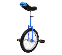 CLEADONG Monocycle de 40,6 cm - Réglable en hauteur - Pour entraînement d'équilibre - Pour cyclistes de 1,2 à 1,55 m - Béquille pour enfants à partir de 7 ans, enfants, adultes et professionnels (bleu