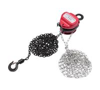CLEADONG Treuil manuel 1T - Chaîne entièrement galvanisée - Chaîne en acier robuste - Chaîne de 4 m - Avec crochet rotatif à 360°